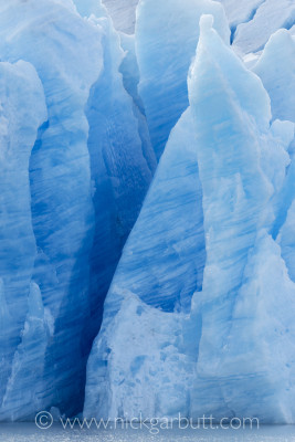 Blue ice at Grey Glacier